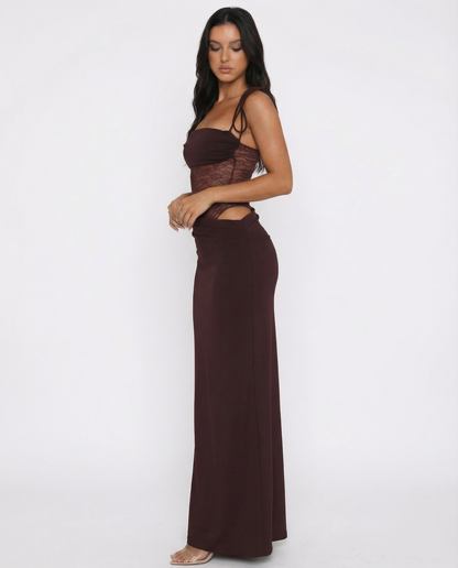 ARIA | Robe Maxi à Panneaux en Dentelle