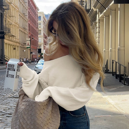 ARIA | Tricot Doux à Épaules Dénudées