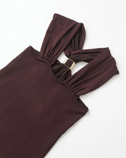 ARIA | Top Halter Mocha