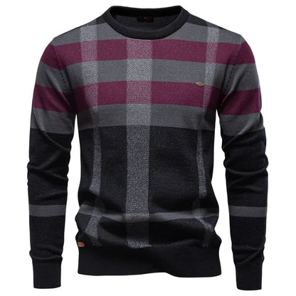Rosenfeld | Pull en maille pour hommes avec motif en losanges