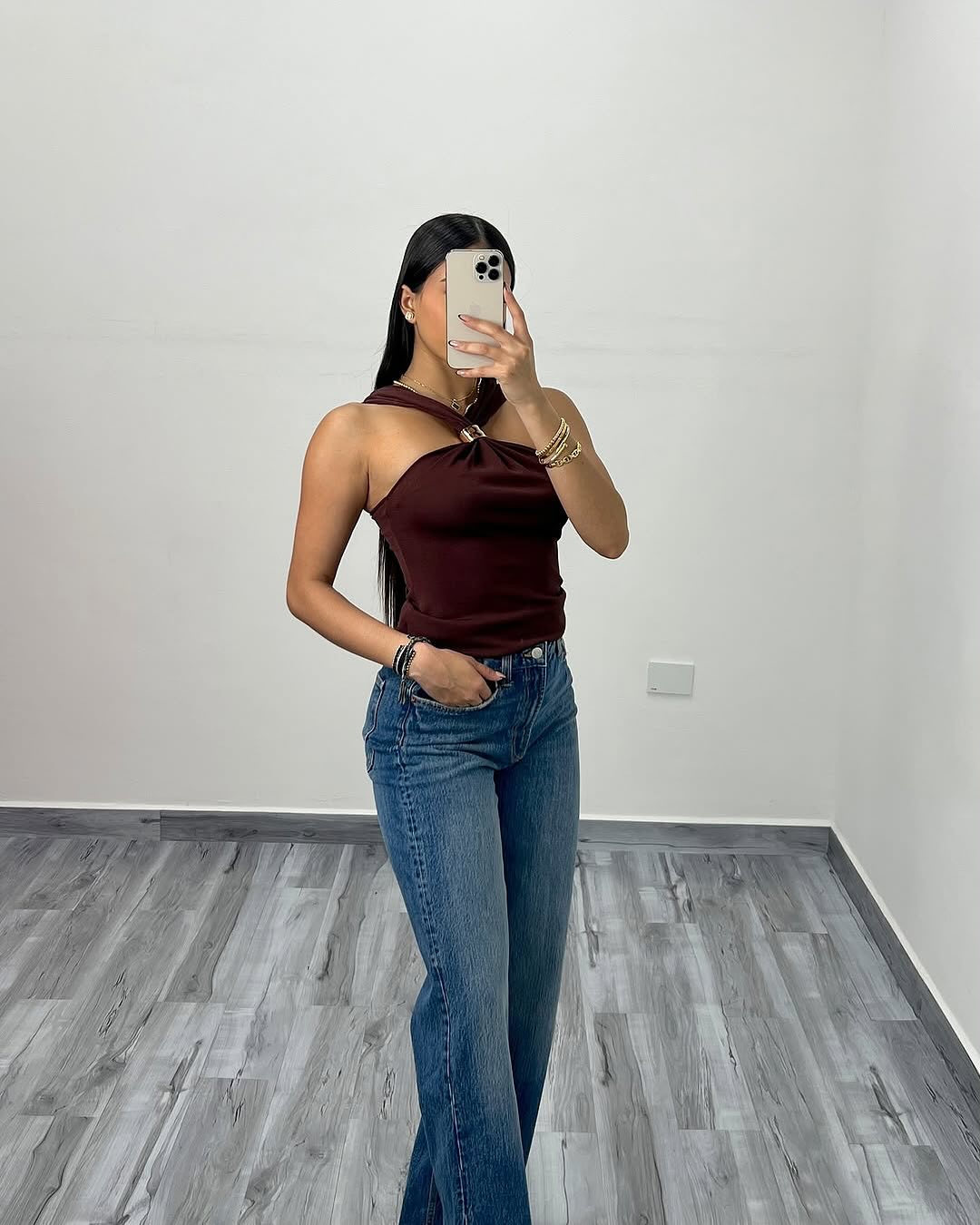 ARIA | Top Halter Mocha