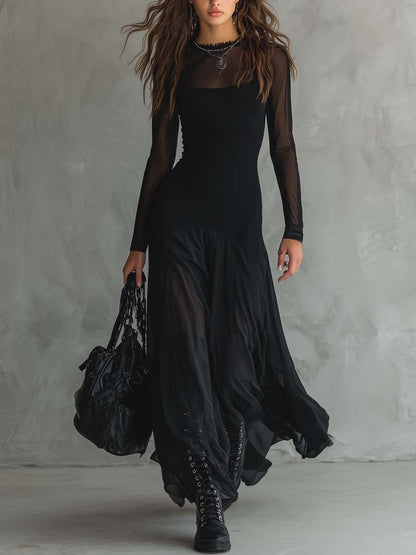 Yedra | Robe maxi fluide en tulle