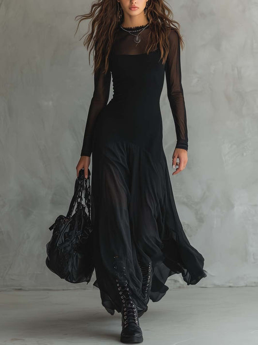 Yedra | Robe maxi fluide en tulle