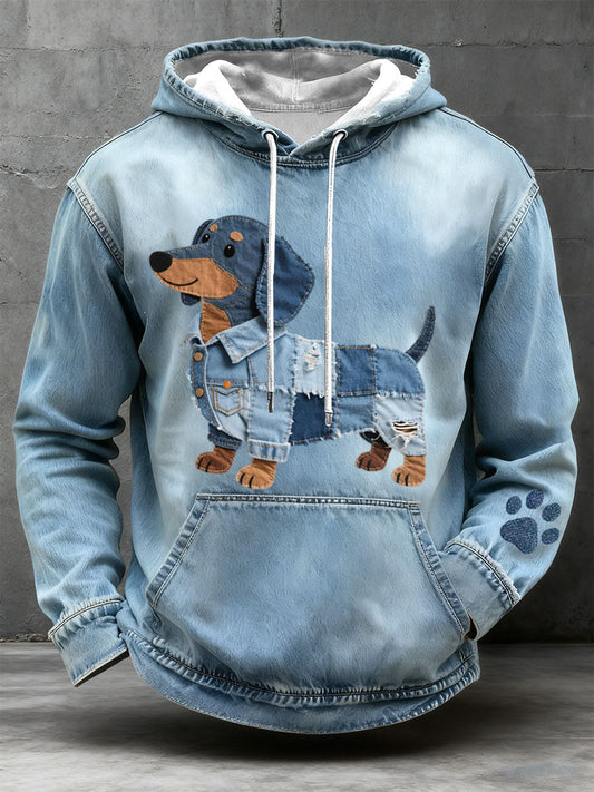 Bruno - Sweat à capuche pour homme Patchwork Art Motif Jamnik