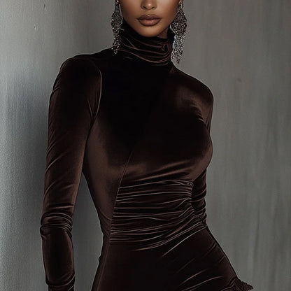 Robe asymétrique élégante ornée de dentelle pour femme | Confortable et stylée