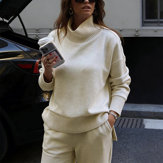 Victoria™ | Ensemble sweat-shirt à col montant et pantalon à fermeture éclair sur le côté