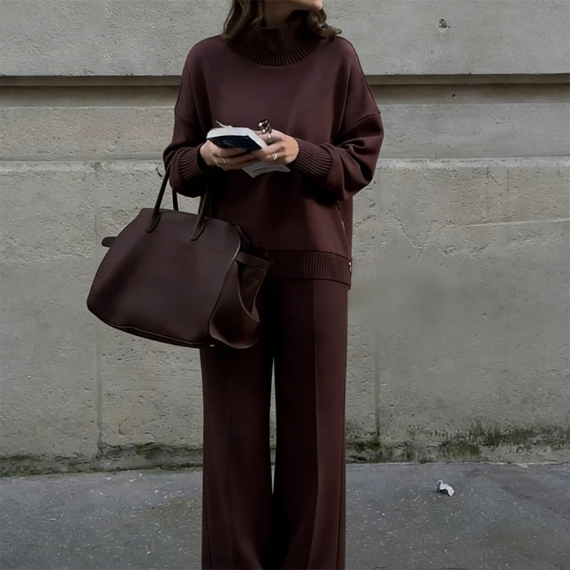 Victoria™ | Ensemble sweat-shirt à col montant et pantalon à fermeture éclair sur le côté