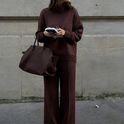 Victoria™ | Ensemble sweat-shirt à col montant et pantalon à fermeture éclair sur le côté