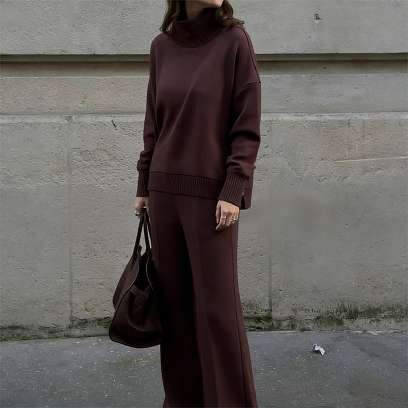 Victoria™ | Ensemble sweat-shirt à col montant et pantalon à fermeture éclair sur le côté