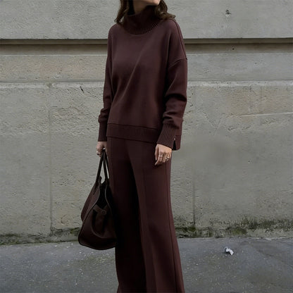Victoria™ | Ensemble sweat-shirt à col montant et pantalon à fermeture éclair sur le côté